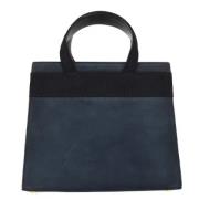 Pre-owned Suede handbags Salvatore Ferragamo Pre-owned , Blue , Dames