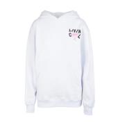 Artwork Palms Hoodie Livincool , White , Dames