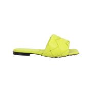 Pre-owned Leather sandals Bottega Veneta Vintage , Yellow , Dames