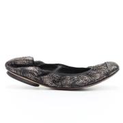 Pre-owned Leather flats Chanel Vintage , Black , Dames