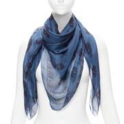 Pre-owned Silk scarves Alexander McQueen Pre-owned , Blue , Dames