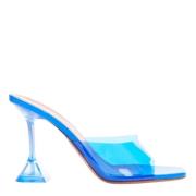 Pre-owned Canvas heels Amina Muaddi Pre-owned , Blue , Dames