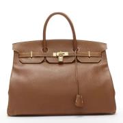 Pre-owned Leather handbags Hermès Vintage , Brown , Dames