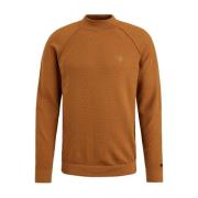 Katoen Acryl Crewneck Sweatshirt Cast Iron , Brown , Heren