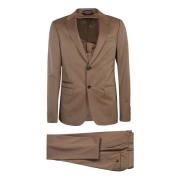 Single Breasted Suits Xacus , Brown , Heren