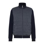 Donkerblauwe Vest met Opstaande Kraag Bugatti , Blue , Heren