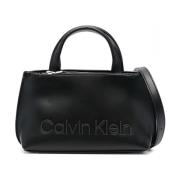 Stijlvolle Zwarte Tote Tas voor Weekenduitjes Calvin Klein , Black , D...