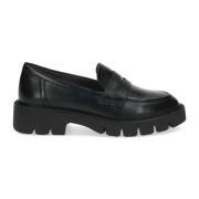 Zwarte Gesloten Loafers voor Dames Caprice , Black , Dames