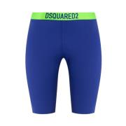 Logo Cropped Leggings, Sign? J Collectie Dsquared2 , Blue , Dames