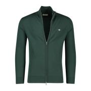 Groene effen vest met opstaande kraag Gant , Green , Heren