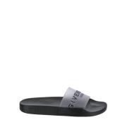 Logo reliëf slippers voor vrouwen Givenchy , Black , Dames