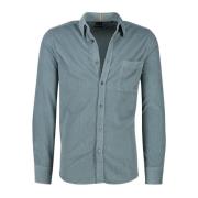 Casual blauw overhemd met opstaande kraag Hugo Boss , Green , Heren