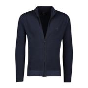 Donkerblauwe Merinowollen Vest met Opstaande Kraag Hugo Boss , Blue , ...