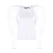 Organza Puffy Top in Wit Karl Lagerfeld , White , Dames