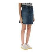 Uitlopende Denim Rok Kenzo , Blue , Dames