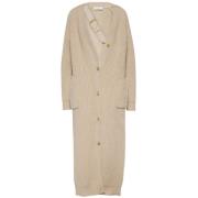 Lange Wol en Kasjmier Cardigan Max Mara , Beige , Dames