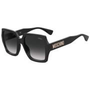 Elegante zwarte zonnebril voor vrouwen Moschino , Black , Dames