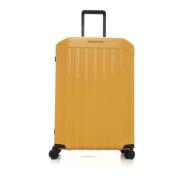 4 wheels Trolley Piquadro , Yellow , Heren