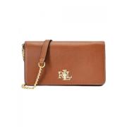 Leren Schoudertas voor Dames Ralph Lauren , Brown , Dames