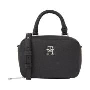 Zwarte Crossbody Tas Tommy Hilfiger , Black , Dames