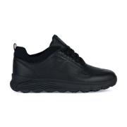 Klassieke Zwarte Sportschoenen Geox , Black , Heren