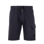 Blauwe Lange Katoenen Shorts met Verstelbare Taille C.p. Company , Blu...