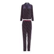 Zwarte Pyjama's voor Vrouwen met V-Hals Tommy Jeans , Black , Dames