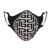 Katoenen masker met monogram Balmain , Black , Dames