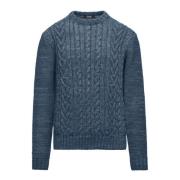 Heren Pullover van Gemengde Wol met Diamantsteek BomBoogie , Blue , He...