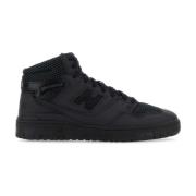 Zwarte Leren en Mesh Sneakers Junya Watanabe , Black , Heren