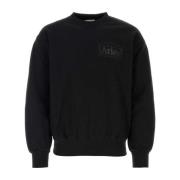 Zwarte katoenen sweatshirt Aries , Black , Heren