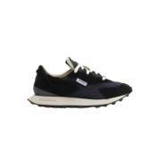 Sportieve/Chique Zwarte Sneakers RUN OF , Black , Heren