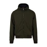 Omkeerbare Technische Hoody met Ritssluiting Moorer , Green , Heren