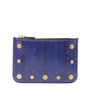 Pre-owned Leather pouches Versace Pre-owned , Blue , Dames