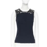 Pre-owned Cotton tops Chanel Vintage , Blue , Dames