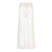 Gebreide broek van kasjmiermix Liviana Conti , White , Dames