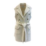 Witte Vest met Riem Simona Corsellini , White , Dames