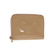 Pre-owned Leather wallets Louis Vuitton Vintage , Beige , Dames