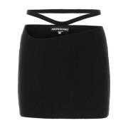 Zwarte stretch mini rok Andrea Adamo , Black , Dames