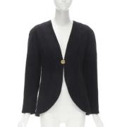 Pre-owned Wool outerwear Chanel Vintage , Black , Dames