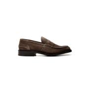 James Suede Grijze Platte Schoenen Tricker's , Gray , Heren