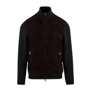 Bruine Leren Jas Jasper Knit 618 The Jack Leathers , Black , Heren