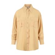 Dames M1R0042 04S Shirt Solotre , Beige , Dames