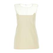 Ivoor Katoenmix Top Khaite , White , Dames