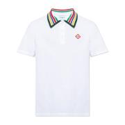 Polo shirt met logo Casablanca , White , Heren