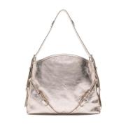 Schoudertas van korrelig leer met gespsluiting Givenchy , Gray , Dames