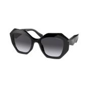 Vintage-geïnspireerde zonnebril Prada , Black , Dames