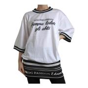 Authentiek Crew Neck Print T-shirt Dolce & Gabbana , White , Dames