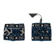 Logo Polsband Wrap in Blauw en Grijs Dolce & Gabbana , Blue , Heren
