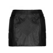 Stijlvolle Nappa Leren Minirok Dolce & Gabbana , Black , Dames